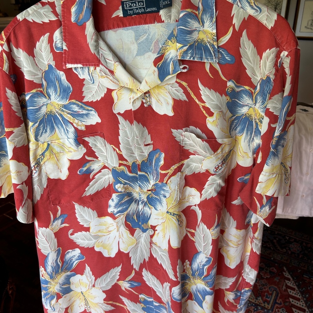 RALPH  LAUREN MEN'S CAMP SHIRT XL